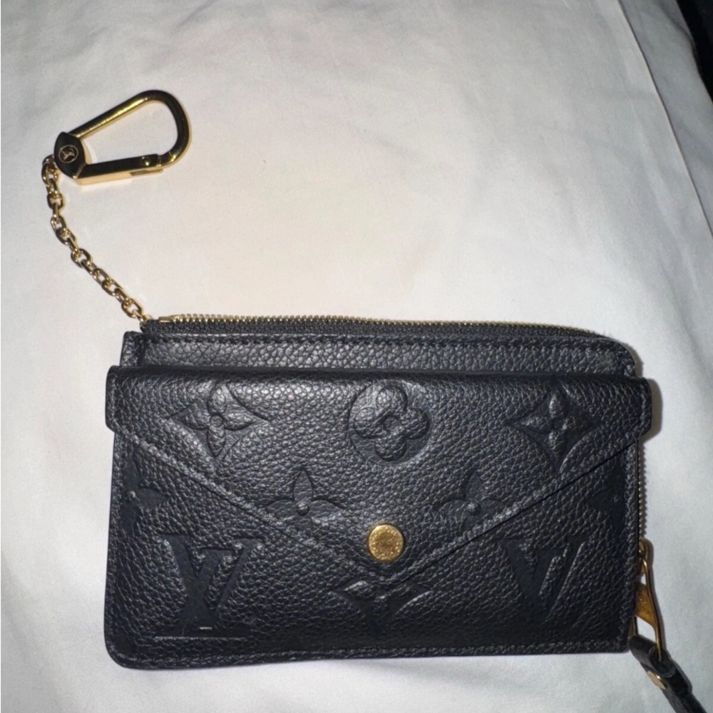 Louis Vuitton Black Leather Monogram Pouch